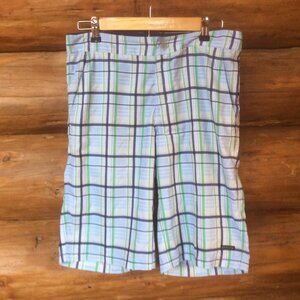 Athleta Plaid Bermuda Athletic Womens Activewear Shorts Size 6